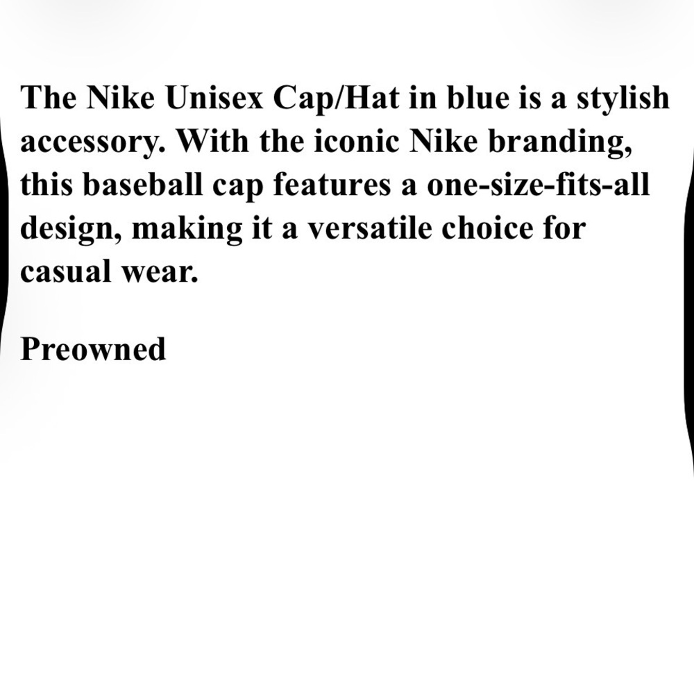 Nike Unisex Dark Blue Hat / Cap - Picture 6 of 6